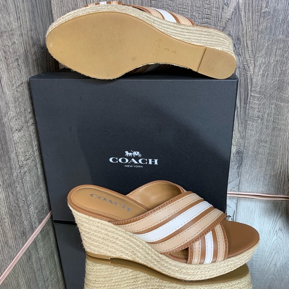 🛍 COACH FLORENTINE MAT CF/MAT CLF SADDLE/BEECHWOO - Picture 4 of 8